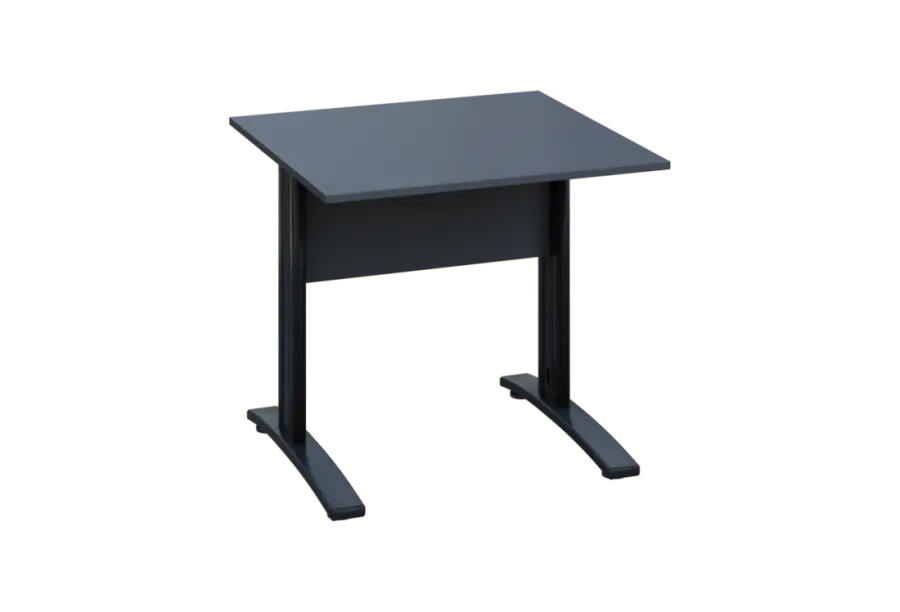 EPK 28 - 8 stůl kancelářský, kovová podnož černá, deska 25 mm, široký 800 mm, antracit